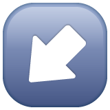 WhatsApp down-left arrow