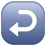 WhatsApp right arrow curving left