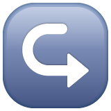 WhatsApp left arrow curving right