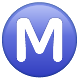 WhatsApp 圆圈包围的M