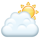 WhatsApp sun behind cloud