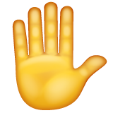 WhatsApp 举起的手