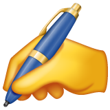 WhatsApp writing hand