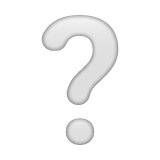 WhatsApp white question mark